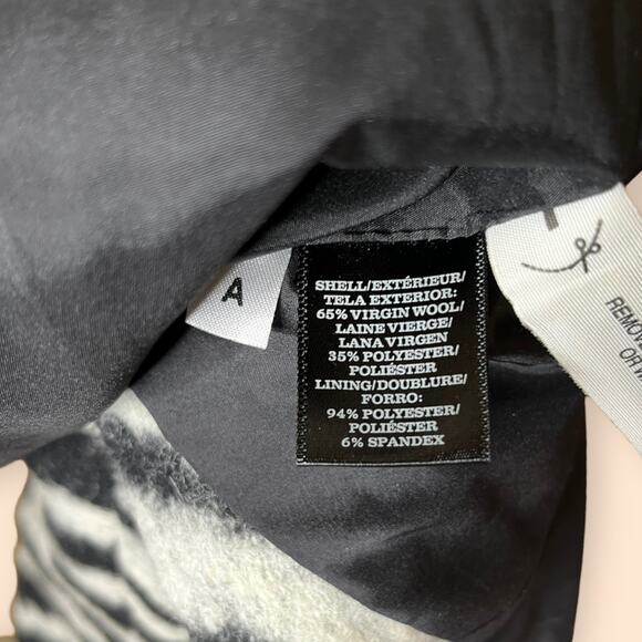 Ann Taylor Zebra Wool 3/4 Length Sleeve Jacket - Picture 6 of 6